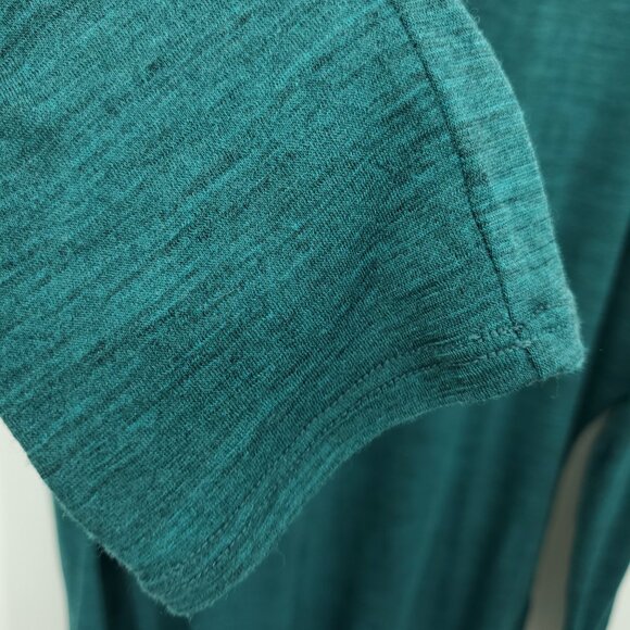 Seg'ments 100% Merino Wool Crew Neck Long Sleeve Base Layer Top XL Teal/Blue - Picture 8 of 14